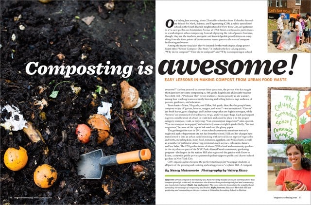 Earth Matter featured in Organic Gardening Magazine, Feb/March 2014